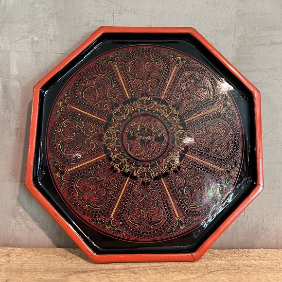 Vintage Mid Century Asian Serving Trays - Picture 5 of 15